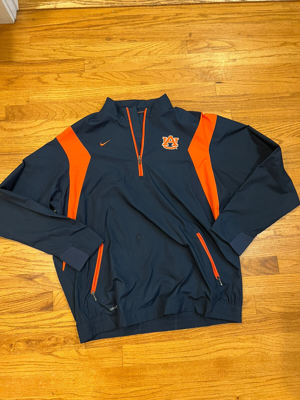 Nike Jacket Mens Quarter Zip Pullover Auburn UA s… - image 1
