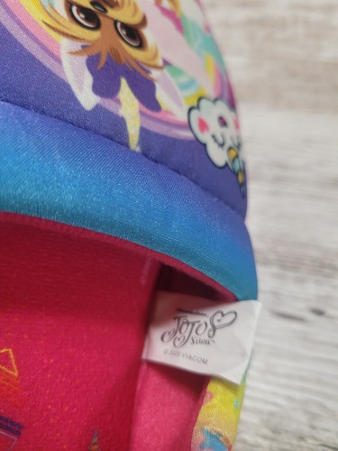 Girl's Printed Satin slippers by Nickelodeon size 4-5~rainbow JoJo Siwa - Picture 6 of 7