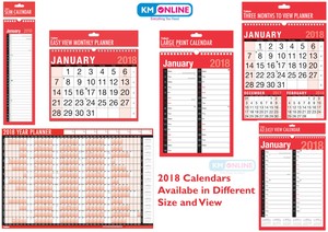 2018 hanging wall calendar large month to view planner easy view