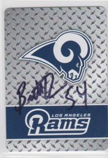 BRITT HAGER ST. LOUIS RAMS 1997 TEXAS  AUTOGRAPHED PLAYING CARD