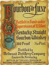 Vintage Bourbon DeLuxe Whiskey AD Metal Sign FREE SHIPPING Bar Decor