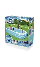 BRAND NEW BESTWAY H2OGO! DELUXE BLUE RECTANGULAR FAMILY POOL 10FT x 6FT x 22IN!
