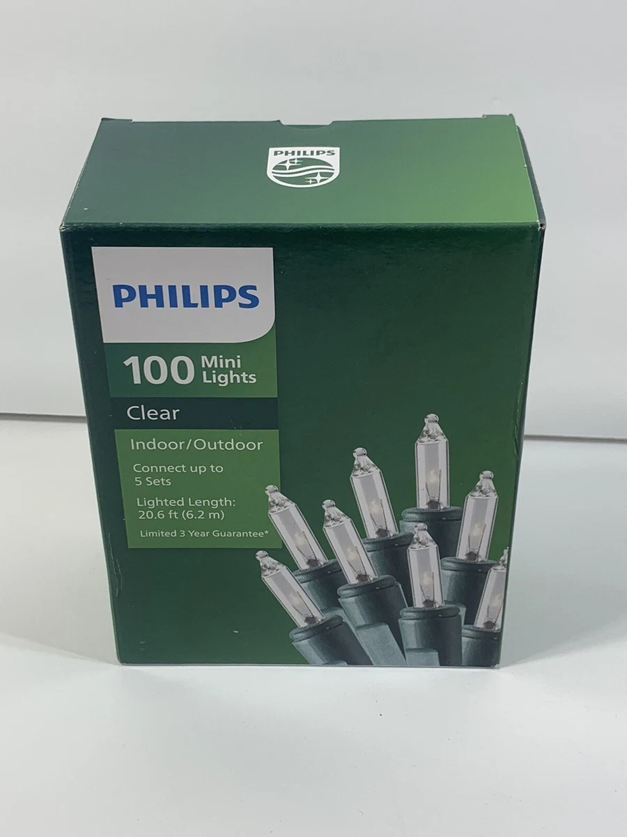 Philips 100 shop mini lights clear