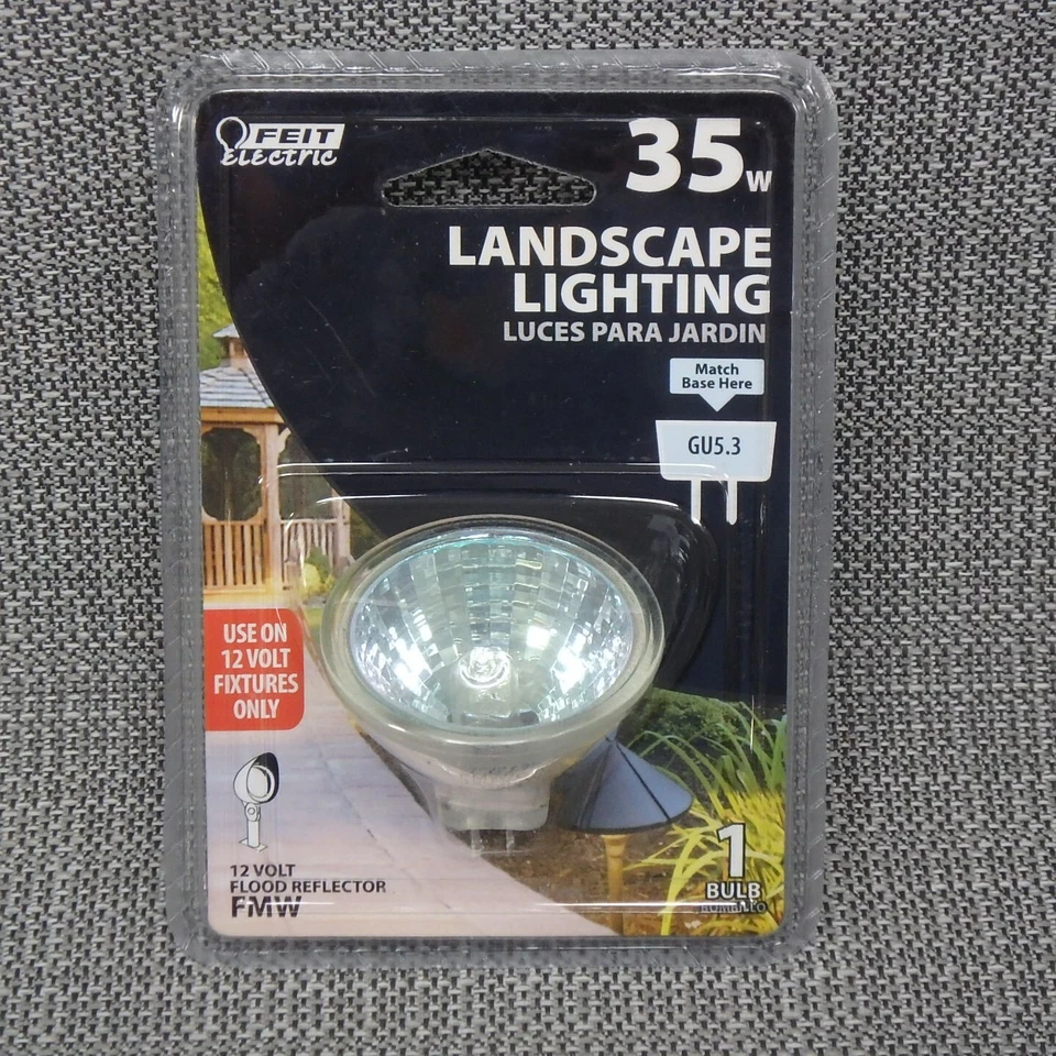 GU5.3 Bulb 12 Volt Landscape Lighting Flood Reflector FMW 35 Watt 38 Degree Feit - Image 2 of 4