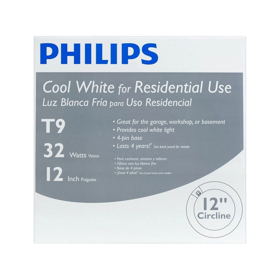 Philips 391177 Circline Fluorescent 32-Watt 12-Inch T9 Cool White Light Bulb - Image 3 of 4
