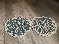 COASTAL COLLECTION x2 Beaded Placemats Chargers Set