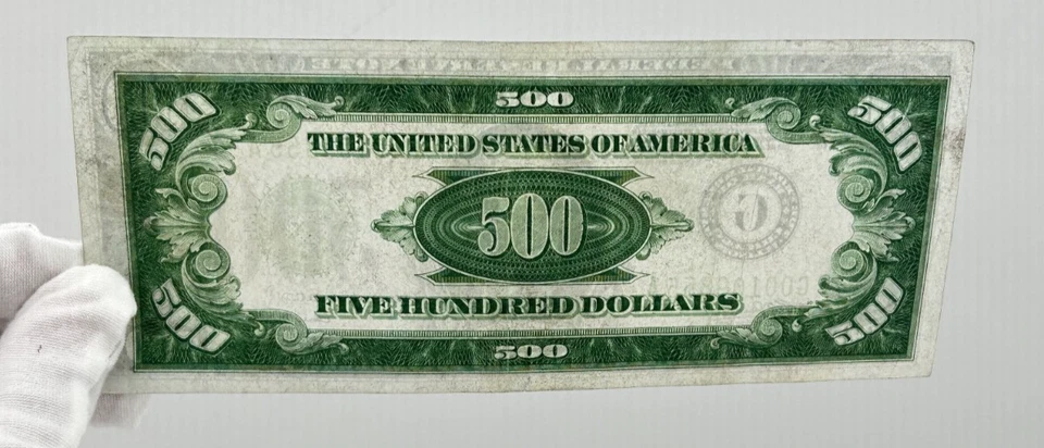 1934 $500 Five Hundred Dollar Federal Reserve Bank Note Bill Chicago Illinois - Image 4 of 4