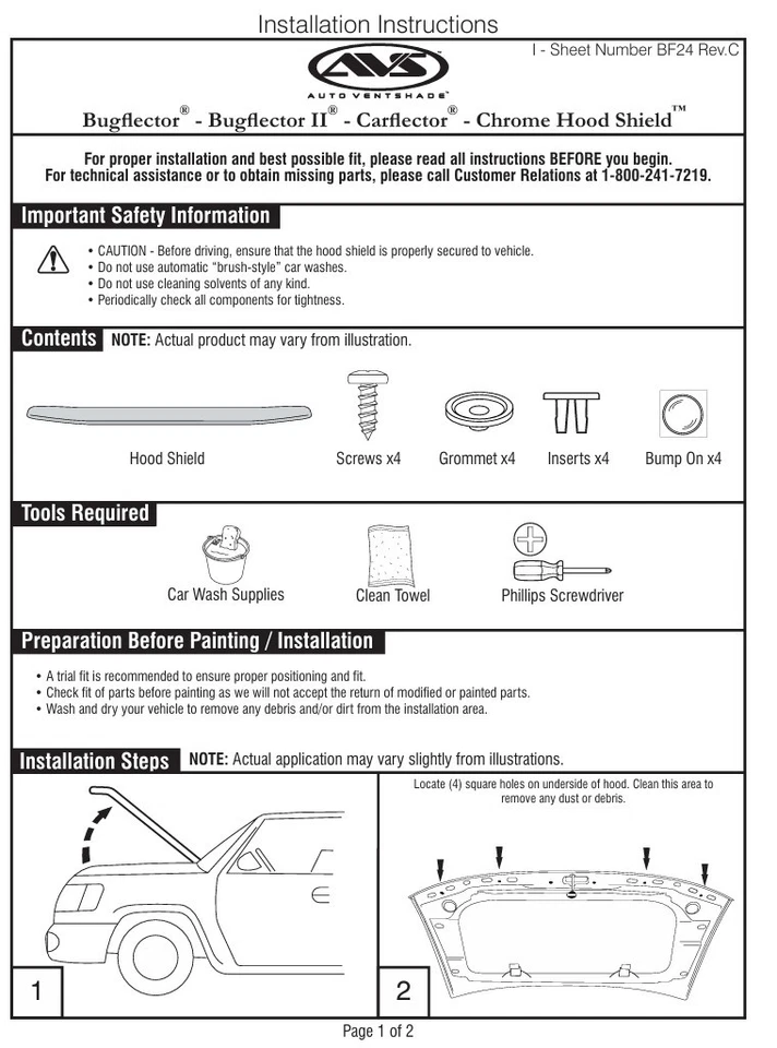 Husky BugFlector II Hood Protector Bug Shield Deflector for 2002-2009 GMC Envoy - Image 4 of 4