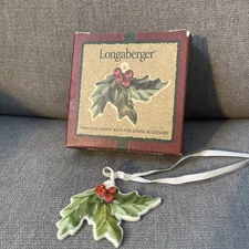 LONGABERGER 2001 Mistle Toe Tie On #30602 in Box