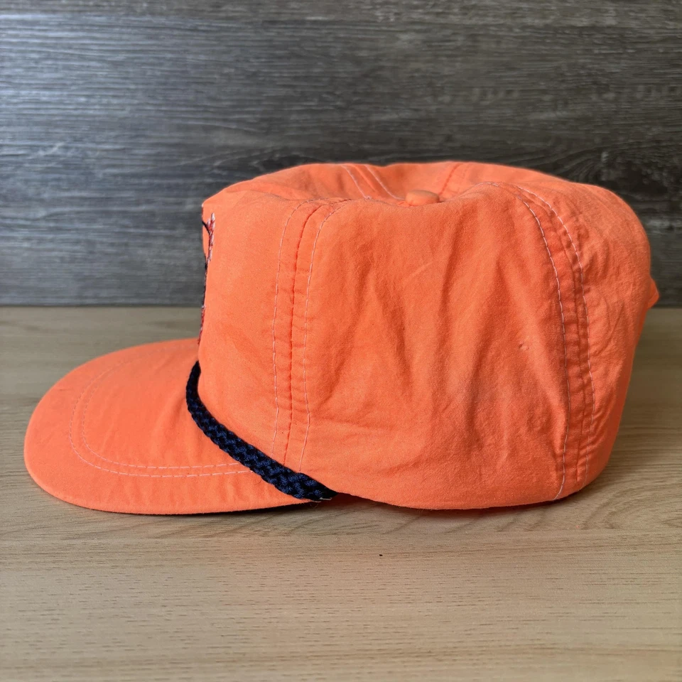 VINTAGE Eskimo Joes Hat Cap Strap Back Orange Rope Stillwater Oklahoma 90s - Image 4 of 4