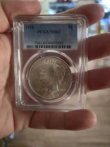 1924 Peace Dollar PCGS MS 63