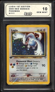 Pokemon 2000 Lugia 9/111 Holo Rare Neo Genesis 1st Edition GEM MINT MEW 10