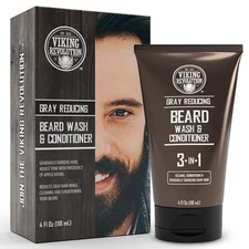 Tinte Para Barba Viking Revolution Para Hombre: Champú Y Acondicionador Para Red