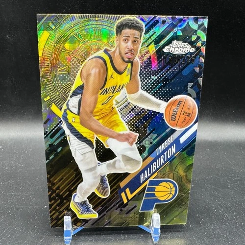 2025 Topps Chrome Tyrese Haliburton Refractors Yellow (RAW)