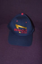 IN-N-OUT BURGER LOGO Fitted Hat Cap Men's Size L/XL Dark Navy Blue I5