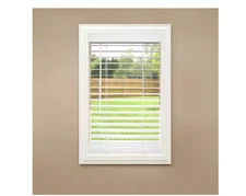 Home Decorators White Cordless Faux Wood Blinds for Windows 2" Slats 33" W x 36"