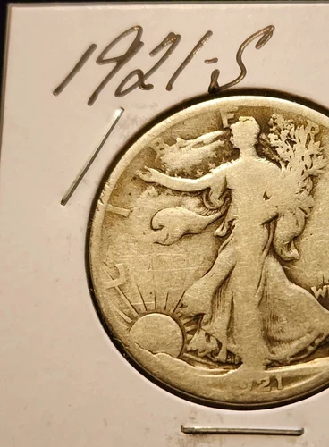 KEYDATE GOOD 1921-S SILVER WALKING LIBERTY HALF DOLLAR 90% SILVER ALBUM FILLER!