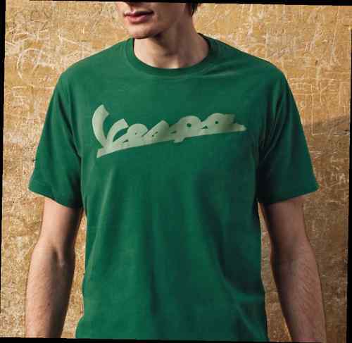 T-shirt Vespa original manches courtes en coton vert foncé taille 3XL pour homme