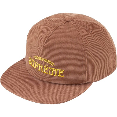 Supreme FW25 Italy Logo Cotton 6 Panel Strap Cap Hat Brown One