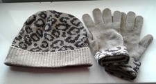 Women's Hat Glove Set Brown Tan NWOT