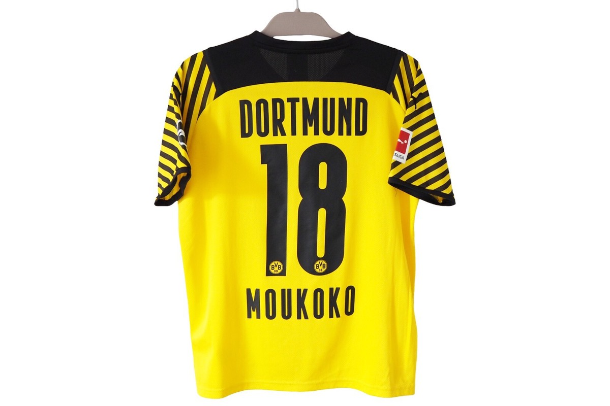 Borussia Dortmund #18 Moukoko 2021/22 Puma Jersey T-Shirt Size S