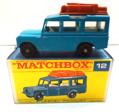 ミニカー　マッチボックス　12 サファリ　ランドローバー Matchbox #12 Safari Land Rover with Original F Box Painted Front
