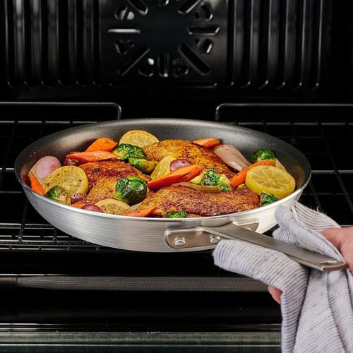 Reinforced Non-Stick 8-Inch Aluminum Skillet with Silicone Handle - Oven Safe - Picture 6 of 12