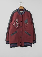 Coach 1941 Women's Sz S (oversized) Boyfriend Varsity Jacket Coat Burgundy Red