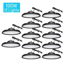 12Pcs 100W UFO Led High Bay Light Industrial Commercial Warehouse Shop Light