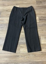 Brooks Brothers Pants Women  s Sz 14 100 Wool 346 Charcoal Gray Quiet Luxury