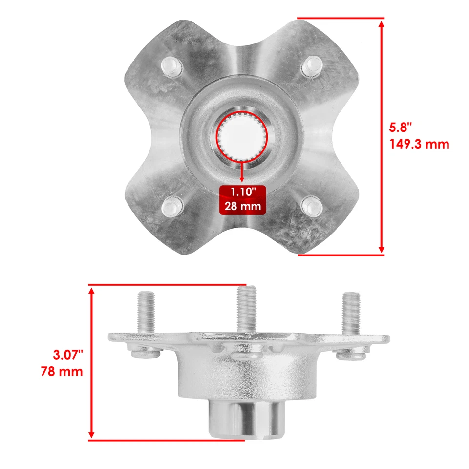 Rear Left Right Wheel Hub for Honda TRX420FE1 TRX420FM1 Rancher 420 2014 - 2020 - Image 3 of 4