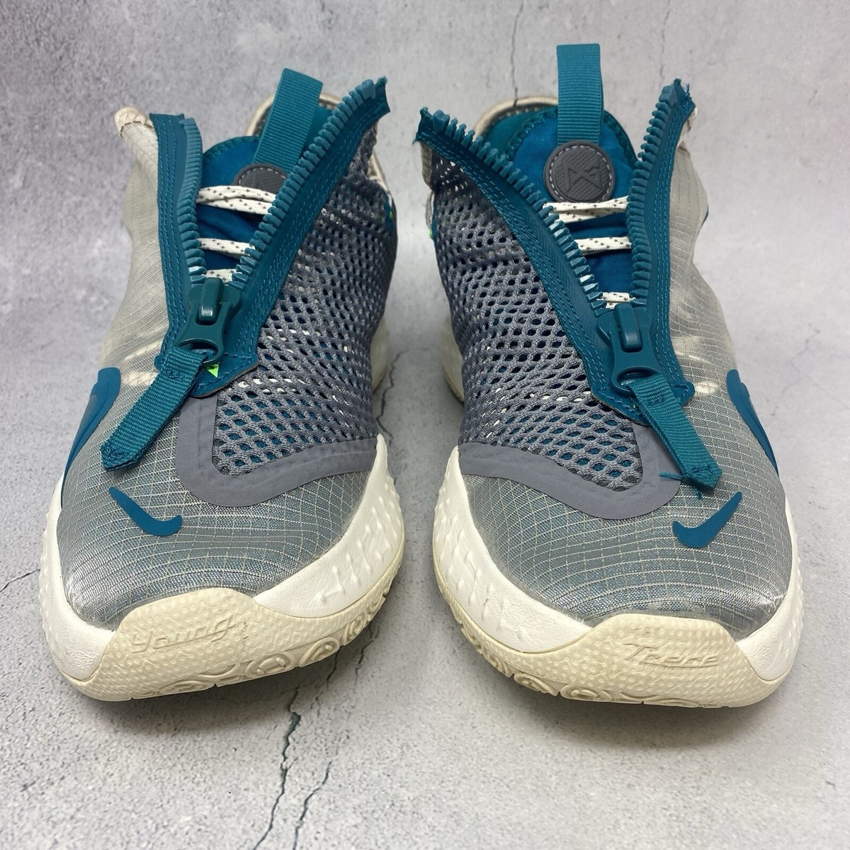 Nike PG 4 PCG Mens Basketball Sneakers Sz 9 M Zip Shoes Teal