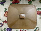 New ListingLongaberger WoodCrafts Tv Time Basket Lid = Warm Brown -New In Plastic