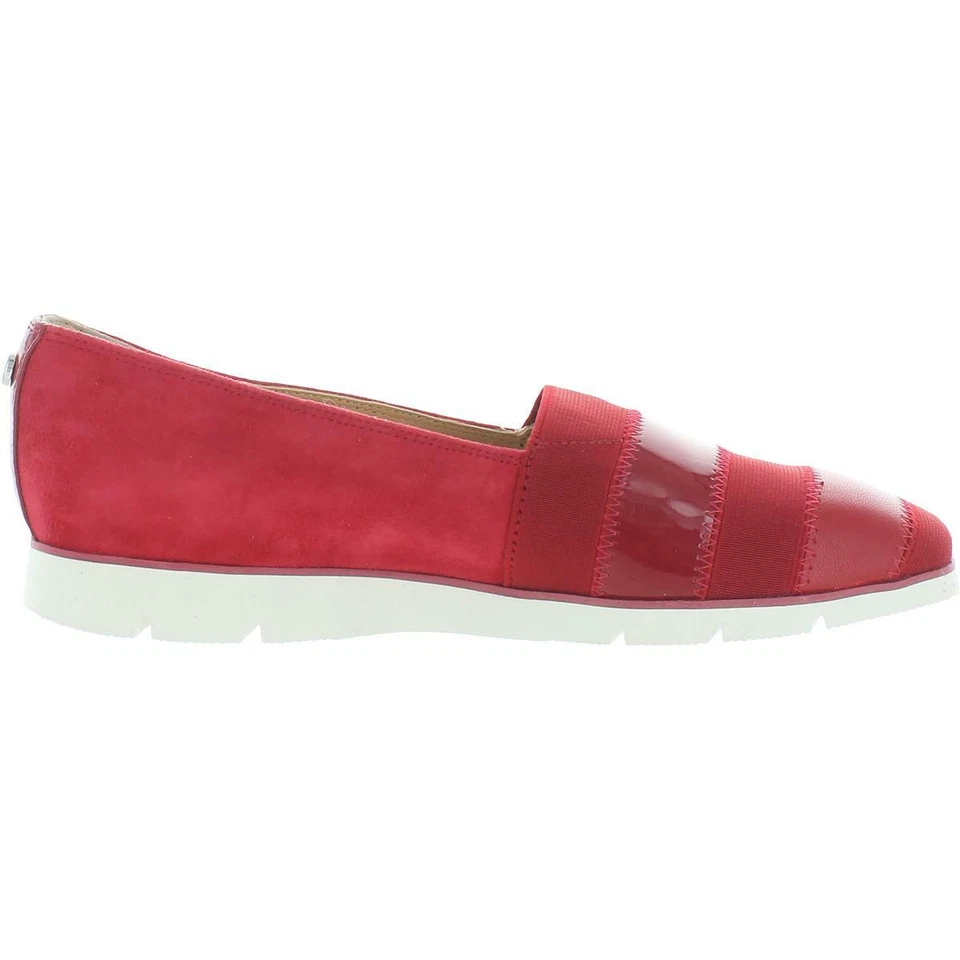 DONALD J PLINER 7,5 M Mujer Granate ROJO Gamuza Patente $168 Mixto Media Pisos NUEVO Foto 4 de 4