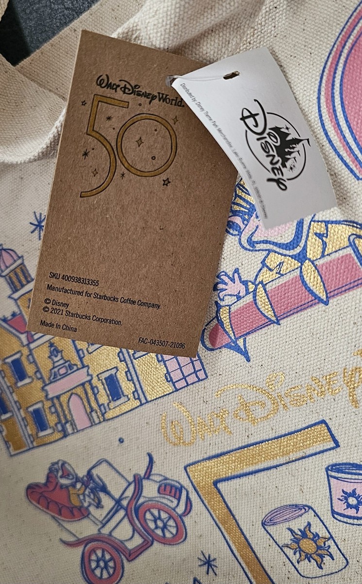 Walt Disney World 50th Anniversary Starbucks Magic Kingdom Canvas