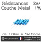 Lot of 5 Resistors 2W 1% Metal - Value from 1 Ohm to 1M Ohms to choose from