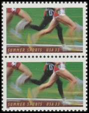 US 3397 Summer Sports 33c vert pair MNH 2000