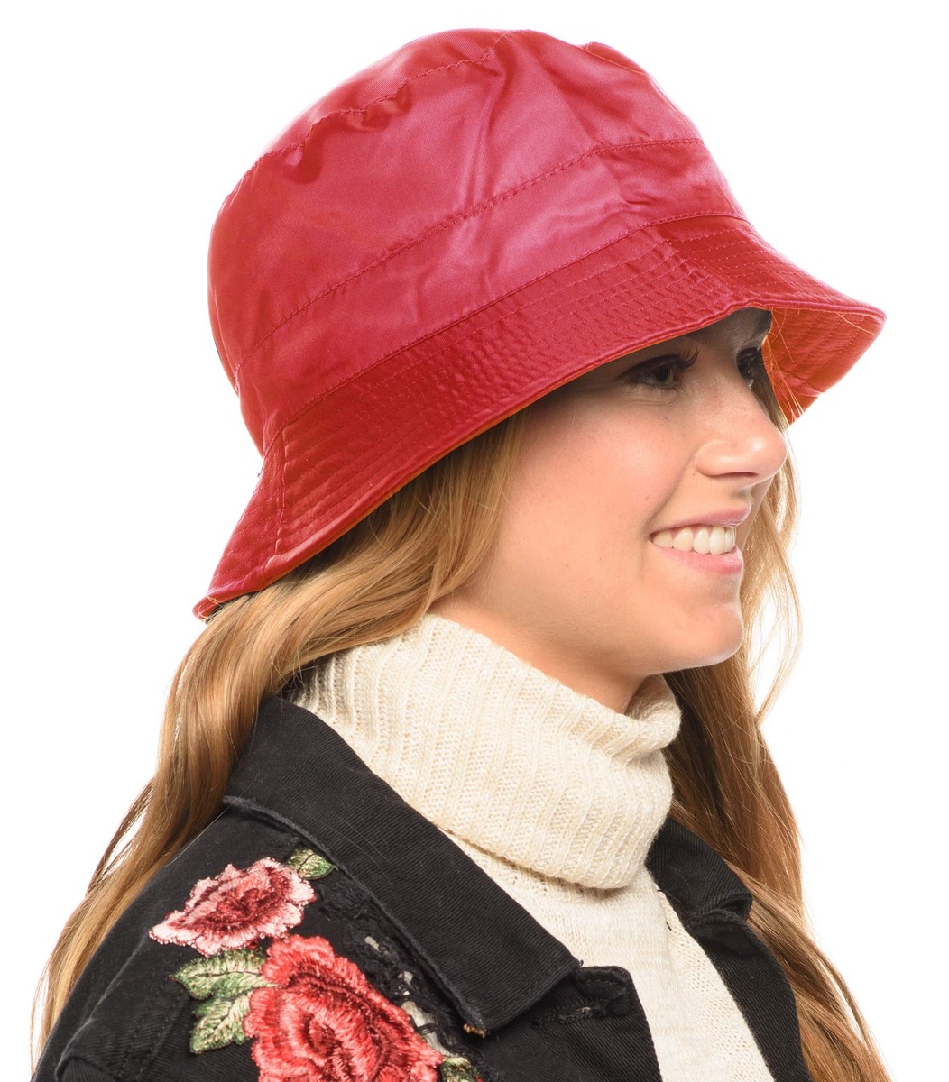 Adjustable Waterproof Bucket Rain Hat in Nylon, Easy to fold  display picture 3