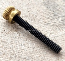1 Tattoo Machine 8-32 American Thread Contact Screw Blackened with Brass Topper