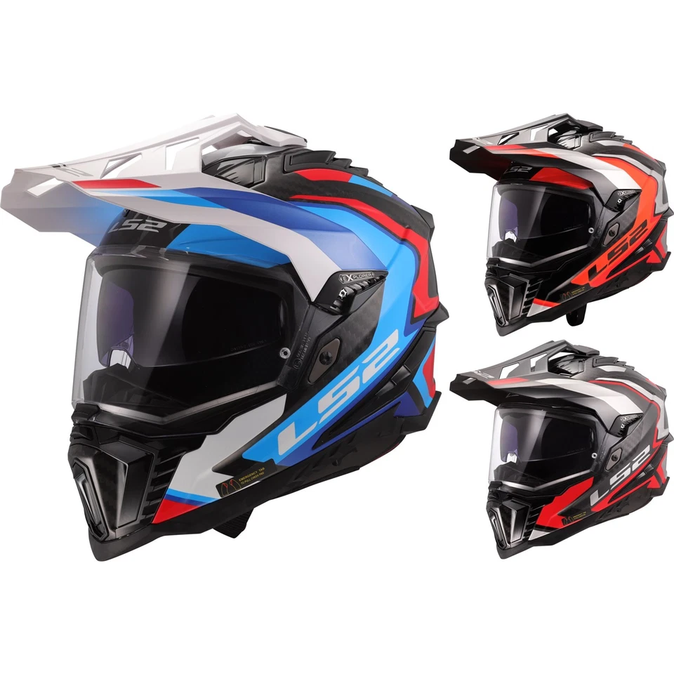 LS2 Explorer C Frontière II 2 MX701 - Enduro Moto Casque Avec Viseur Off-Road - Photo 1/1
