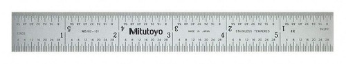 Steel Rule, 6" (4R), 1/8-1/64", 3/64"x3/4", Satin Chrome Stainless Steel - Picture 4 of 6