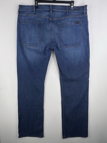 7 For All Mankind Jeans Mens 40x35 Blue Brett Bootcut Western Denim Rodeo Cowboy - Picture 9 of 14