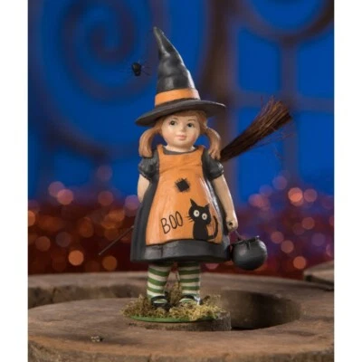 Bethany Lowe Winnie Witch with Spider Figurine ~~ Halloween Must-Have - Image 1 of 2