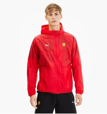 PUMA SF Scuderia Ferrari Red Rain Jacket 596140 01 Men's PUMA SF Scuderia Ferrari Red Rain Jacket 596140 01 Men's