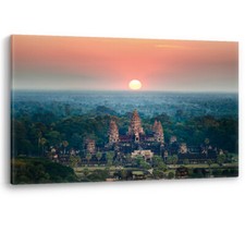 Angkor Wat Sunrise Siem Reap Cambodia Khmer Framed Canvas Wall Art Picture Print