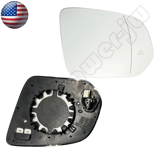 Passenger Side Mirror Glass W/Heat BLIND SPOT for Mercedes GLE GLS G 2019-2024