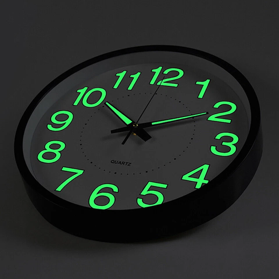 30CM Large Luminous Wall Clocks Glow In The Dark Silent Digital Clock Home Decor - Image 4 of 4