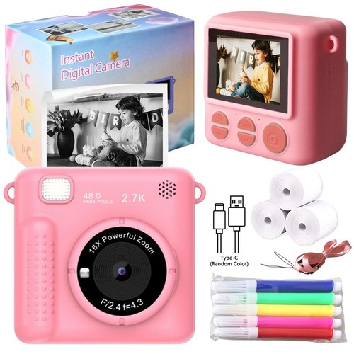 2.4"Kids Camera Instant Print, Christmas Birthday Gifts for Age 3-12 Open Box - Picture 5 of 20