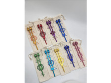 Professionally Tuned 9 Set Solfeggio Frequencies Weighted Color Tuning Fork Set