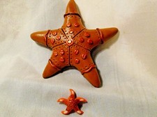 Steampunk Starfish ooak Polymer clay Set Lot of 2 Mini Star sea life usa